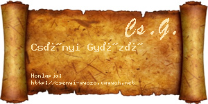 Csényi Győző névjegykártya